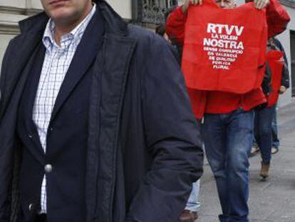 Pedro García Gimeno, tras declarar ante el juez en 2012.