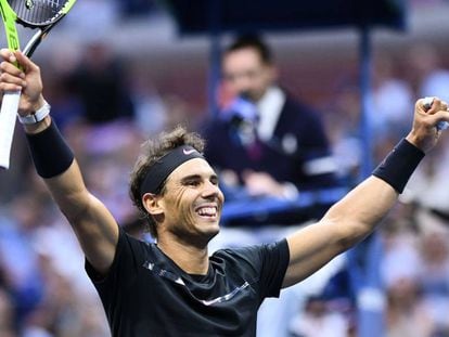Nadal celebra su victoria ante Anderson en la final del US Open.