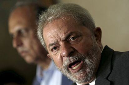 El expresidente brasile&ntilde;o, Luiz In&aacute;cio Lula da Silva, durante una rueda de prensa tras una reuni&oacute;n con el gobernador de R&iacute;o de Janeiro, Luiz Fernando Pezao, el pasado 3 de diciembre.