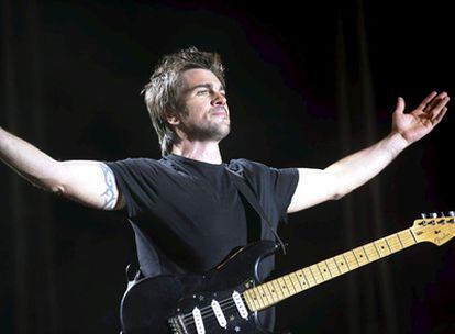 El cantante colombiano Juanes en el concierto ofrecido esta noche en Albacete