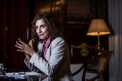 María Jesús Montero, durante la entrevista.