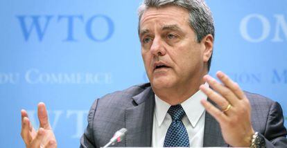 El Director General de la OMC, Roberto Azevèdo, en la conferencia de prensa del pasado 10 de diciembre en Ginebra. 