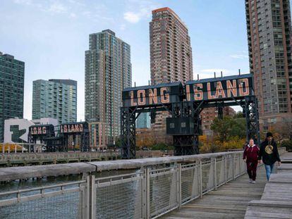 Vista del barrio de Long Island City en Queens, Nueva York