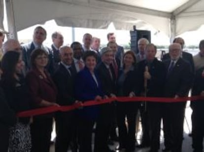 Directivos de Ferrovial, Meridiam y distintas autoridades locales inauguraron el sábado la autopista NTE de Texas.