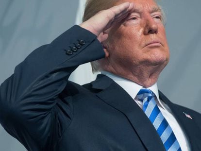 Trump, el pasado viernes en un acto militar en Washington