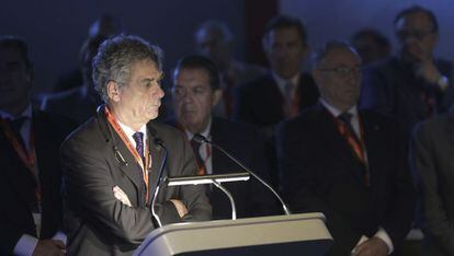 Ángel María Villar, en la Asamblea de la RFEF en 2015.