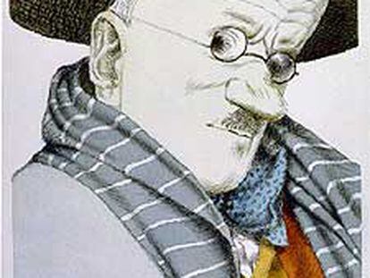 James Joyce (Dublín, 1882-Zúrich, 1941) visto por Tullio Pericoli.