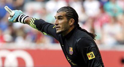 Pinto, durante un encuentro de esta temporada