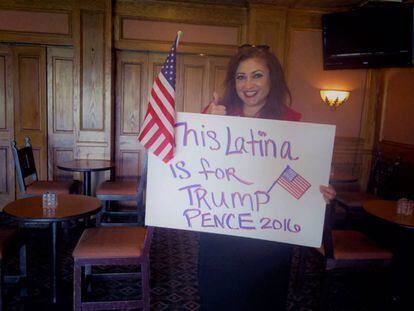 Jasmina, una nicaragüense residente en Los Ángeles, votará a Donald Trump.