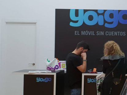 Una tienda de Yoigo. 