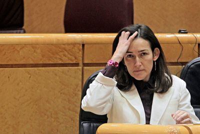 La exministra de Cultura Ángeles González-Sinde, en el Senado.