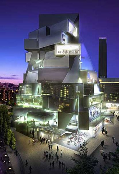 Diseño de la ampliación de la Tate Modern de Londres.