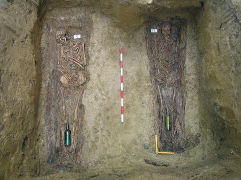 Exhumación en la prisión del fuerte de San Cristóbal (Navarra).