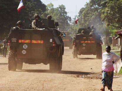 Militares franceses en Bangui, capital de Rep&uacute;blica Centroafricana. 