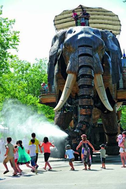 El gran elefante mecánico del parque Les Machines.