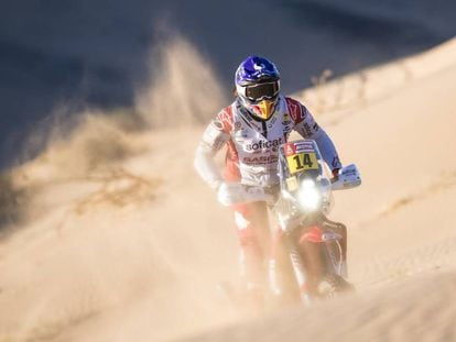 Laia Sanz, en el Rally Dakar celebrado en Arabia Saudí.