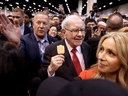 Warren Buffett, durante una junta de accionistas de Berkshire Hathaway.