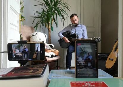 Xavier Caballé ofreció un concierto en directo por Instagram el pasado fin de semana.