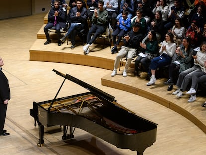 Evgeny Kissin en el Auditorio Nacional, el pasado lunes en Madrid.