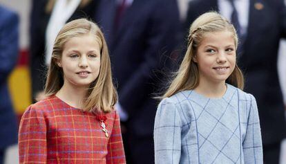 Leonor y Sofia de Borbón el pasado 12 de octubre