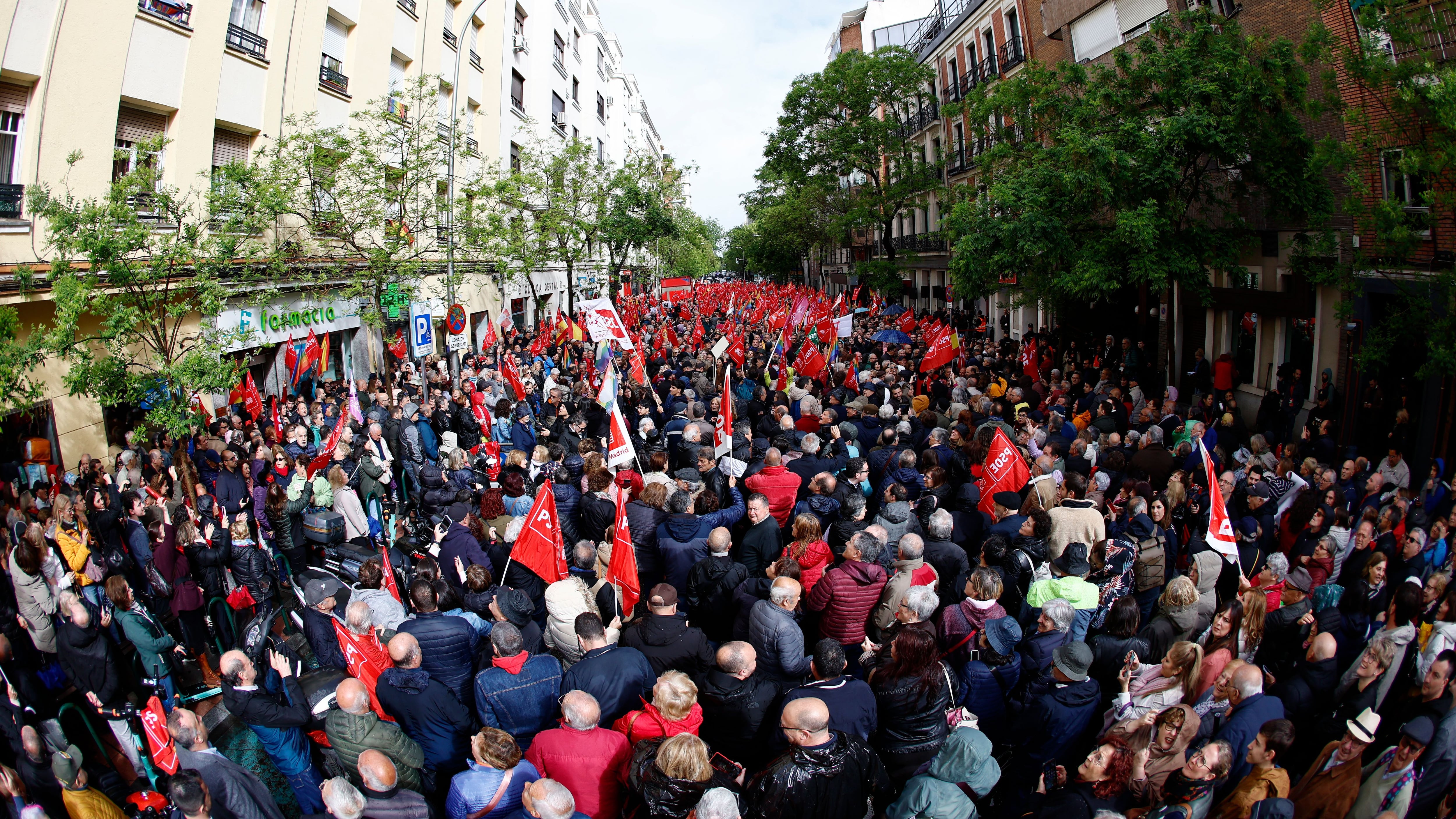 Ferraz, llena de simpatizantes socialistas