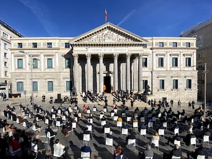 Vista general del acto institucional por el Día de la Constitución en el Congreso de los Diputados, el pasado 6 de diciembre.