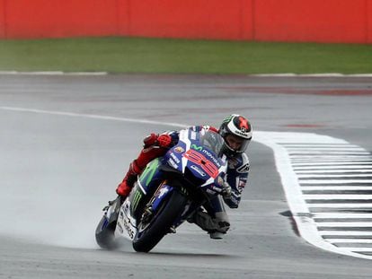 Jorge Lorenzo, durante la clasificación de este sábado en Silverstone.