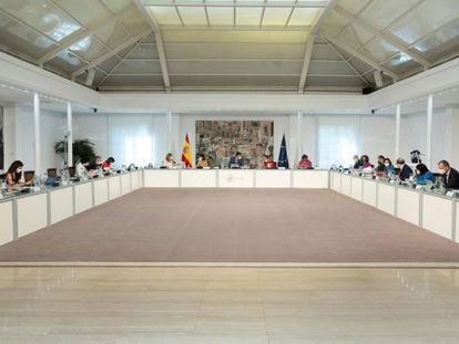 Reunión del Consejo de Ministros en el Palacio de la Moncloa. 