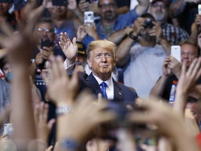 El presidente de EE UU, Donald Trump, en un acto en Pennsylvania.