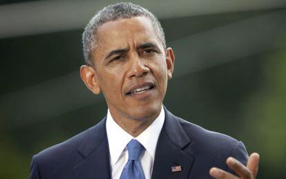 El presidente Obama, durante un discurso reciente en la Casa Blanca. 