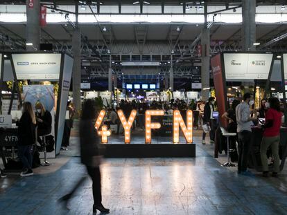 El pabellón del Mobile World Congress dedicado a las 'startups' en el espacio 4YFN (4 Years From Now).