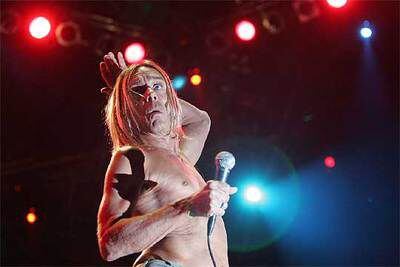 Iggy Pop, durante su actuación en Azkena Rock.