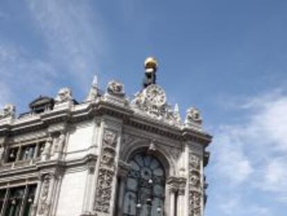 Fachada del Banco de España, en la plaza de Cibeles de Madrid