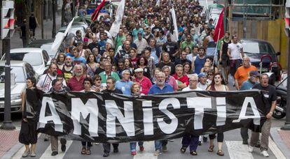 Manifestaci&oacute;n el 29 de agosto en Bilbao por la amnist&iacute;a a los presos etarras.