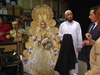 Momento del programa 'Polònia' de TV-3 en que parodia las diferentes religiones.