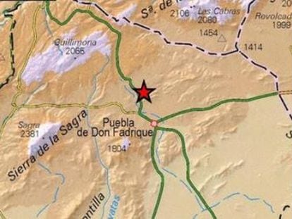 Registrado un terremoto de magnitud 3,7 con epicentro en Puebla de Don Fadrique en la madrugada del viernes 3 de febrero, segundo en 24 horas en la provincia.