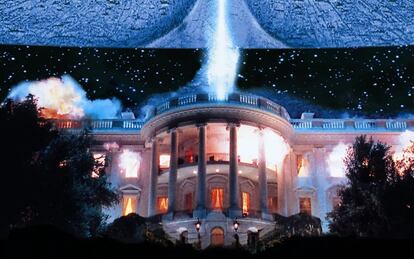 Destruction of the White House in the film 'Independence Day', by Roland Emmerich.