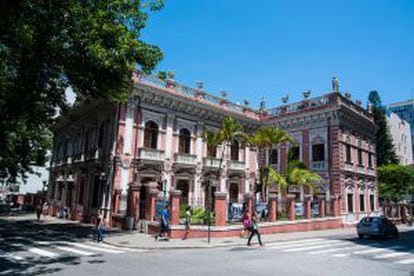 Fachada del palacio de Cruz e Sousa, en Florianópolis, en Santa Catarina (Brasil).