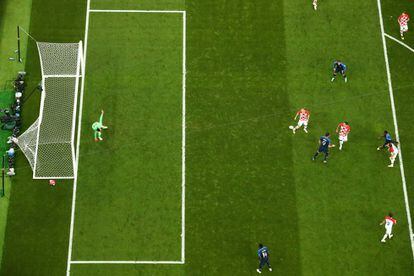 Vista aérea del gol marcado por el francés Paul Pogba.
