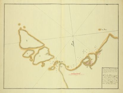 Nautical chart of the roadstead of Achem (Sumatra).  / MUNICIPAL ARCHIVE OF THE PUERTO DE SANTA MARÍA