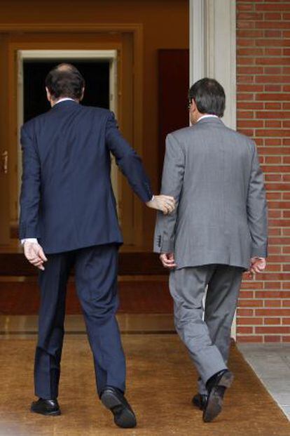 Reuni&oacute;n entre Mariano Rajoy (izquierda) y Artur Mas, en septiembre de 2012.