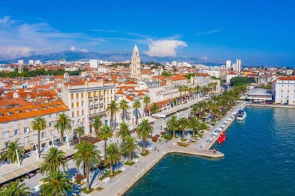 Vista panorâmica para split croácia