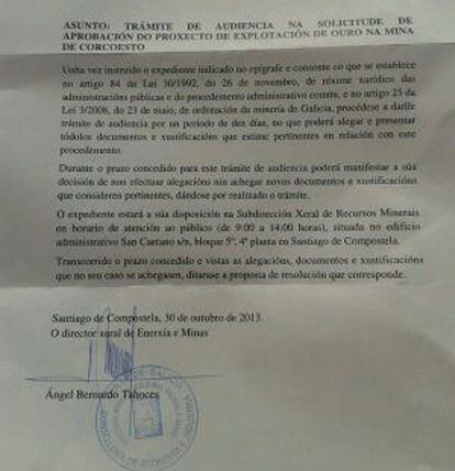 Carta remitida a una de las vecinas