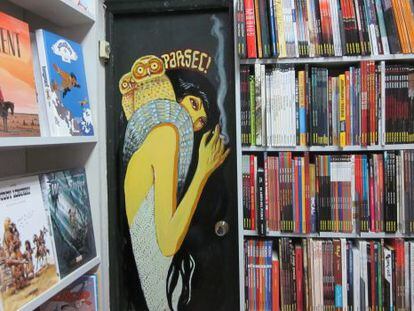 Interior de la tienda de cómics Generación X, en la calle Puebla de Madrid.