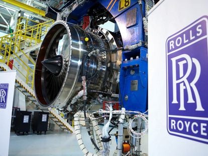 Motor de Rolls-Royce en la planta alemana de Dahlewitz, cerca de Berlín. Reuters
