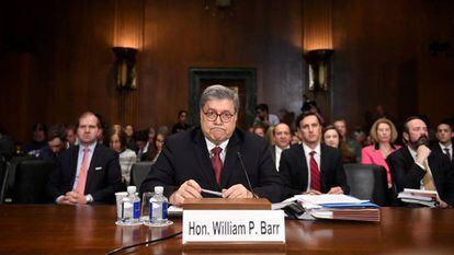 El fiscal general William Barr el miércoles ante el Comité Judicial del Senado.
