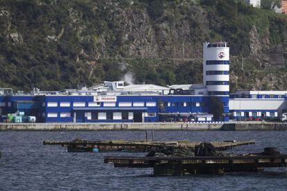 Sede principal de Pescanova en Chapela, en la r&iacute;a de Vigo.