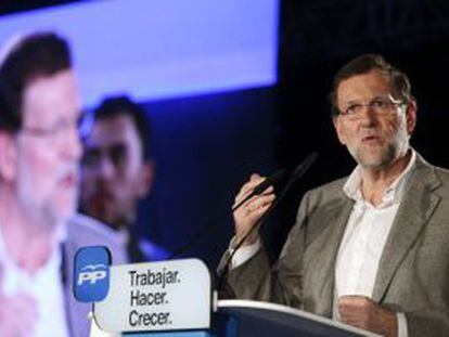 El president del PP i del Govern, Mariano Rajoy, a Salamanca. 