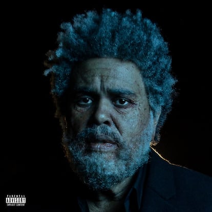 A treated image of The Weeknd aged for the cover of his new album, 'Dawn FM'. 