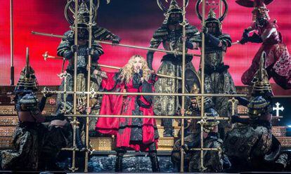 Madonna en su concierto de Milán.